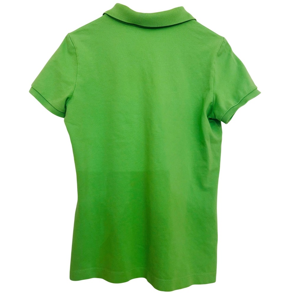Lilly Pulitzer Green Pima Cotton Palm Tree Logo Polo Shirt Chic Fit Sz L Preppy - Picture 3 of 7